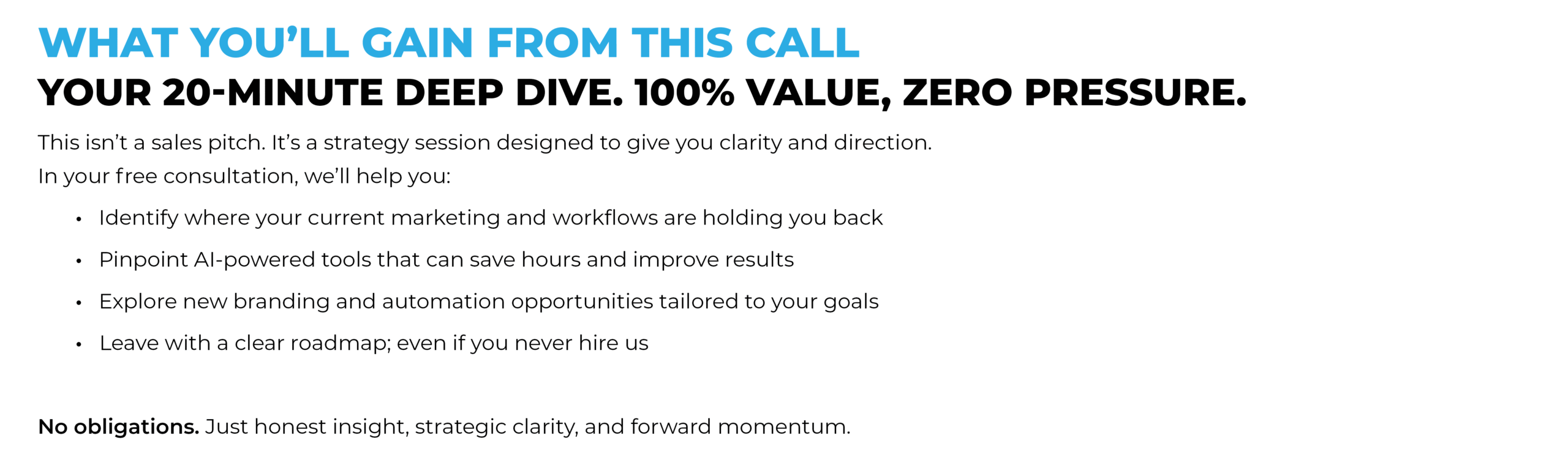 What You Will Gain from This Call