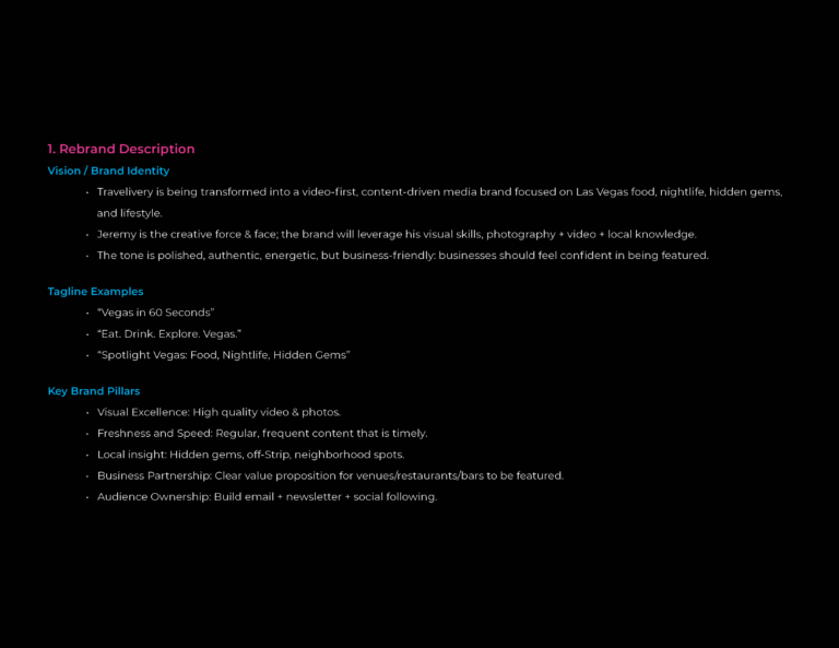 Travelivery - Rebrand Architecture Page 3